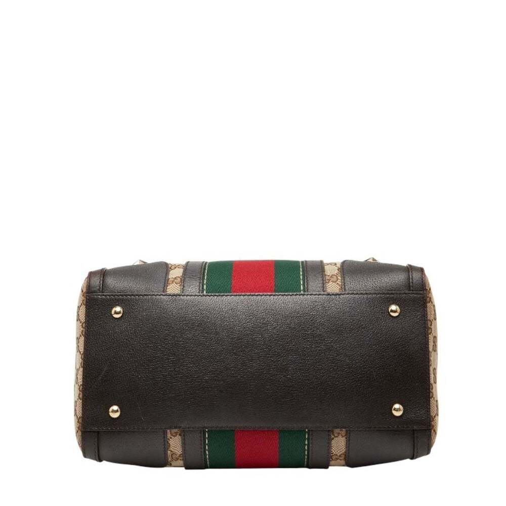GUCCI Authentic Brown Leather Shoulder Bag - Picture 3 of 12